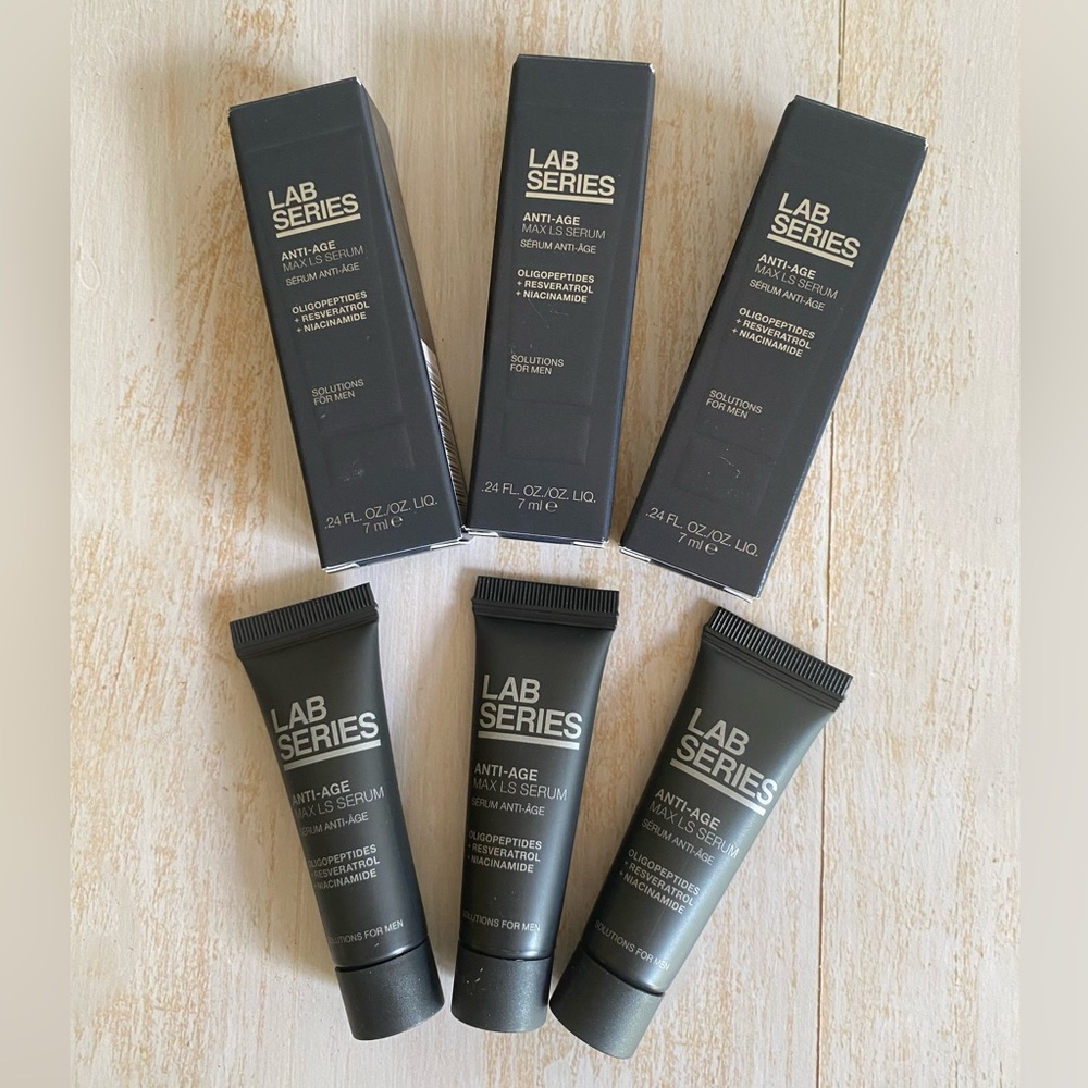3x LAB SERIES Anti-Age Max LS Serum for Men,  .24 Fl oz / 7 ml Each, NIB